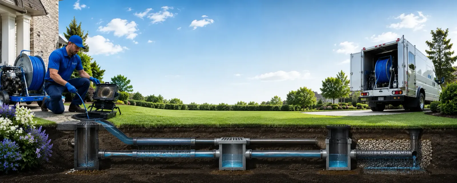 Outdoor drain cleaning information for Lynco, WV